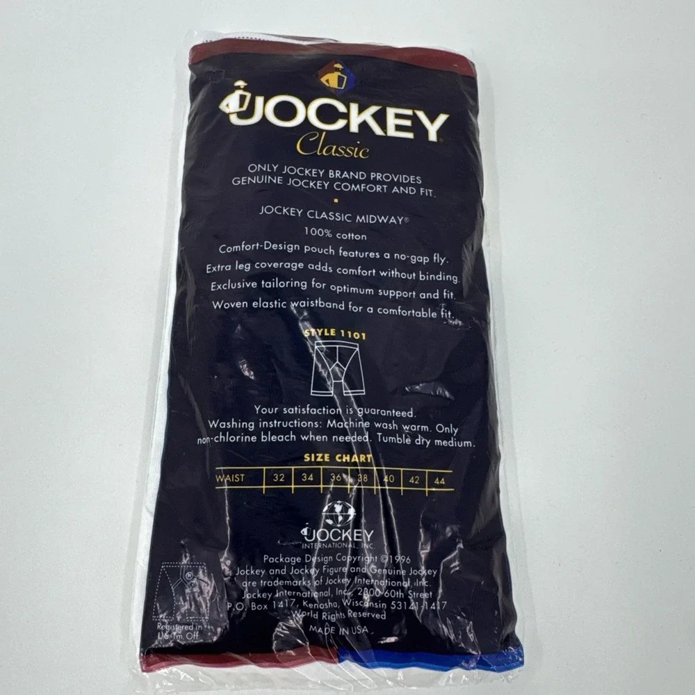 Jockey Classic Y Front Men's Briefs Size 44 90s Vintage Deadstock Cotton